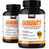 FORCE FACTOR Immunity, Immune Support Booster with Elderberry and 1000mg of Vitamin C, Plus Vitamin D, Zinc, Probiotics, Antioxidants, and Echinacea for Immune Health Defense, 90 Count (Pack of 2)