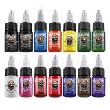 HAWINK Tattoo Ink Set 1/2oz (15ml) Tattoo Supply 14 Colors Pigment Kit Ink