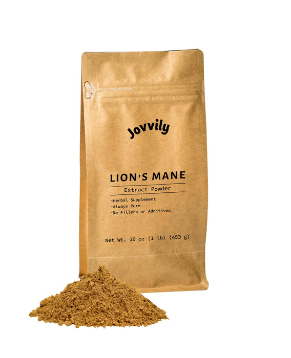 Jovvily Lion's Mane Mushroom Extract, 1 lb, Hericium Erinaceus Extract, Herbal Supplement, Always Pure