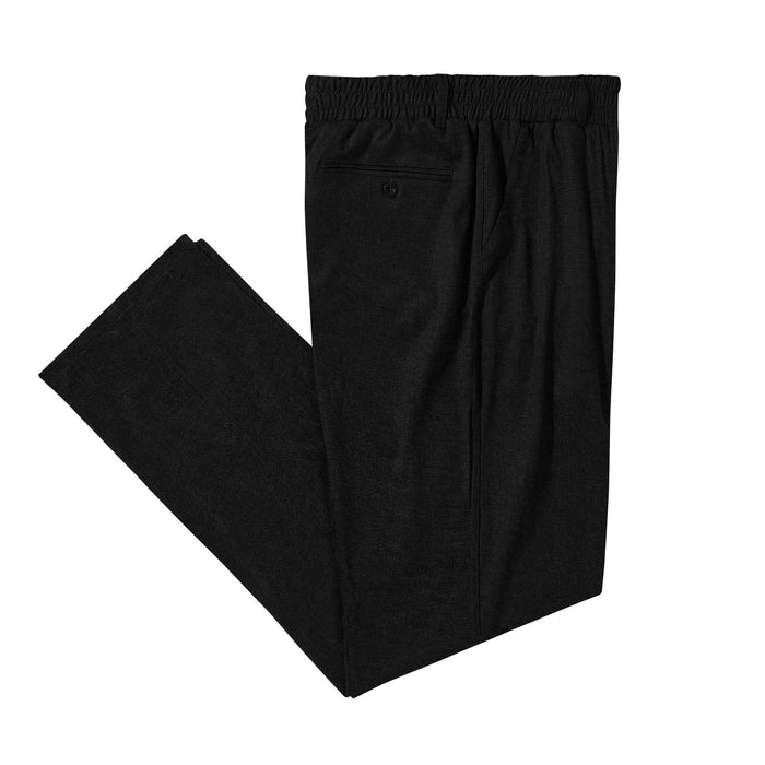 LETAOTAO Mens Elastic Waist Jeans Pants for Seniors Adaptive Mens Pants for Elderly with Zipper Fly (Black Denim,32W x 32L)