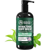 Antifungal Antibacterial Soap & Body Wash - Natural Fungal Treatment with Tea Tree Oil for Athletes Foot, Body Odor, Nail Fungus, Ringworm, Eczema & Back Acne - For Men and Women - 16oz