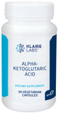 Klaire Labs Alpha-Ketoglutaric Acid - Energy & Metabolism Support - 300mg AKG in Hypoallergenic, Vegetarian Capsules, Dairy & Gluten-Free (60 Capsules)