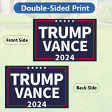 Probsin Trump Vance 2024 Yard Sign Double Sided 16" x 24" President Trump Vice President Vance MAGA Signs Voted for Trump Vance Outdoor Decorations for Lawn, Garden, Window, Party Supplies (Blue)