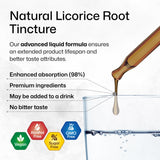 BIO KRAUTER Licorice Root Tincture - Organic Licorice Root Extract for Digestion Health Support - High Bioavailability Formula - Alcohol and Sugar Free - Vegan Drops 4 Fl.Oz.