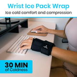 Arctic Flex Wrist Ice Pack Wrap - Extra Strength Hot & Cold Therapy - Reusable Hand & Thumb Freeze Sleeve - FSA/HSA Approved for Arthritis, Carpal Tunnel, Surgery, & Pain Relief (Fits Left & Right)