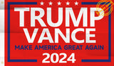 WENWELL Trump Vance 2024 Flag Double-Sided 3x5 Ft - Make America Great Again Trump Vance '24 Presidential Campaign Banners for car Boat Outdoor,Premium 3-Ply Durable Material,Red