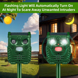 1Pcs Ultrasonic Animal Repellent Outdoor Solar Animal Repeller with Motion Sensor&LED Strobe Light Waterproof Cat Repellent Deer Repellent Devices Dog Deterrent Skunk Repellent for Yard Farm