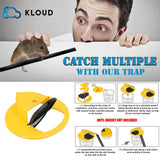 KLOUD Multi-Catch Mouse Traps Outdoor - Humane or Lethal Squirrel Traps - 5 Gallon Bucket Compatible Auto Reset Flip and Slide Bucket Lid Mouse Trap Indoor (Pack of 4)