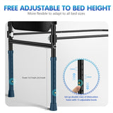 FORTEMOTUS Bed Rails for Elderly Adults Safety - Adjustable Heights& Extendable Bed Side Rail, Foldable Bed Assist Bar, Heavy Duty for Senior, Fits King, Queen, Full, Twin for 10~16'' Mattress