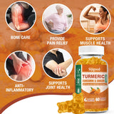 2 Pack Turmeric Curcumin Gummies with Ginger & Black Pepper Herbal Supplement, Immune Support, Healthy Skin, and Joint Health, Vegan, for Adults - 120 Gummies