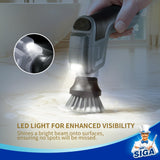 MR.SIGA Electric Spin Scrubber, Electric Cleaning Brush for Kitchen and Bathroom Cleaning, Waterproof Rechargeable Spin Scrubber, Cordless Spin Scrubber with 5 Replaceable Cleaning Brushes and Pads