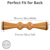 Body Back Wood Back Roller, Spine Stretcher & Aligner, Ma Roller, Back Cracker for Back Pain Relief and Muscle Recovery, Manual Back Massager, Wood Therapy Massage Tool (15 inch)