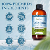 NutriNoche Liquid Calcium Supplement - 30 PPM of Nano Sized Calcium Particles Absorbed at a Cellular Level - Colloidal Minerals - Trace Minerals