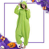 ressber Unisex Adult Onesie Pajamas Animal One Piece Halloween Costume Christmas Sleepwear Jumpsuit (Mike Wazowski, X-Large)