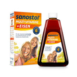 Sanostol Plus Iron: Multi-Vitamins for Children from 6 Years and Adults, with Vitamins and Iron, 460 ml