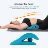 RESTCLOUD Back Stretcher for Back Pain Relief, Back Stretching Cushion, Chronic Lumbar Support Pillow Helps with Spinal Stenosis, Herniated Disc and Sciatica Nerve Pain Relief Lumbar Stretcher