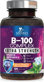B Complex Vitamins with Vitamin B1 B2 B3 B6 B12 C & Folic Acid - Supplement for Energy, Immune, & Brain Support - Super B Vitamin Complex for Women & Men, Made with Folate - 120 Vegetarian Capsules