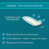 COMPEED Small Size Blister Plasters, 6 Hydrocolloid Plasters, Foot Treatment, Heal fast, Packaging May Vary