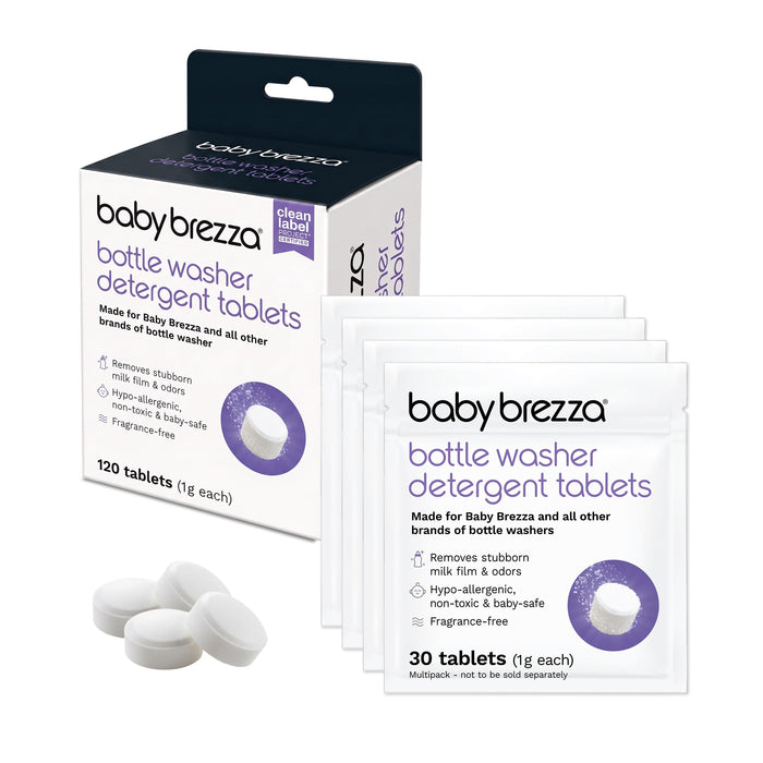 Baby Brezza Detergent Soap Tablets for All Brands of Bottle Washers, 120 Tablets