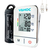 YBHOC Automatic Blood Pressure Monitor, Digital Blood Pressure Machine with Cuff 22-42cm, 2 x 99 Memories for Home or Traveling Ivory