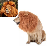 Funny Dog Cosplay Lion Brown Wig, Realistic Lion Mane Wig, Dog Lion Mane for Halloween, Christmas, Parties, Festivals, Dog Wigs for Large Dogs