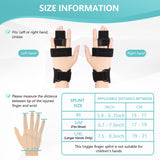 fibee 2 Finger Splint Trigger Finger Splint Adjustable Two Finger Splint Full Hand and Wrist Brace Support, Metal Straightening Immobilizer Treatment for Sprains, Mallet Injury, Arthritis(L/XL)