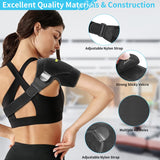 Shoulder Stability Brace with Pressure Pad by Babo Care - Light and Breathable Neoprene Shoulder Support for Rotator Cuff Dislocated AC Joint Labrum Tear Shoulder Pain Shoulder Compression Sleeve