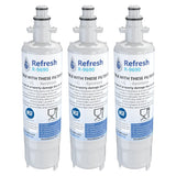 Refresh Replacement Refrigerator Water Filter Compatible with Kenmore 46-9690, ADQ36006102 and LG LT700P, ADQ36006101 (3 Pack)