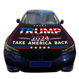 Trump 2024 Flag for Car Hood Cover 4X5Ft Hood Flag Car Flag for World Cup Vehicles Decorate Accessories Fits Coupe Saloon SUV MPV