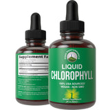 Chlorophyll Liquid Drops - Vegan, Non-GMO, Gluten Free Liquid Chlorophyll Drops for Water. Supplement for Energy, Skin Care, Immune + Digestive Support, Natural Deodorant. All Natural USA Sourced