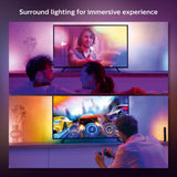 Philips Hue Gradient Lightstrip for 65 Inch TV, Sync with Media and Gaming, Smart Entertainment LED Lighting with Voice Control, Compatible with Alexa, Google Assistant and Apple HomeKit