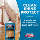 WELMAN Hardwood Floor Cleaner and Polish Restorer Combo - 2 Pack - High-Traffic Hardwood Floor, Natural Shine, Removes Scratches, Leaves Protective Layer
