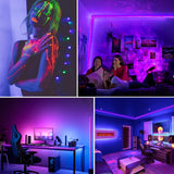 PIZHLO 66ft Dimmable Black Light Strip & Remote, 1200 LEDs 12V Flexible LED Blacklight Strip, 20m LED Ribbon, Non-Waterproof Black Lights for Glow Party Birthday Halloween Christmas Party Body Paint