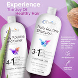 Fights Hair Loss, Roottina Daily Routine Shampoo and Conditioner for Women Hair Loss, Promotes Hair Growth, Hair Thickening Shampoo and Conditioner Set with DHT Blockers, Made in USA (16 fl oz x 2)