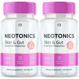 S.O Labs (2 Pack Neotonics Skin & Gut Essential Probiotics Supplement, Neo Tonics Essential Skin & Gut Probiotics Health Supplement (120 Capsules)