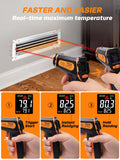 Mecurate Digital Infrared Thermometer Gun Non Contact Laser Temperature Gun -58℉～1112℉(-50℃～600℃) Adjustable Emissivity & Max Measure for Cooking/BBQ/Freezer with Food Thermometer