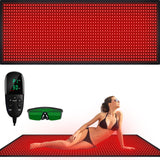 Red Light Therapy Large Mat for Whole Body Relief 71''x31'' Infrared Therapy Blanket 1280pcs Beads 660nm 850nm Red Infrared Therapy for Full Body Parts Relief at Once