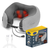 Dr. Scholl's U-Shaped Lightweight Portable Neck Massager, Cordless, Rechargeable with Multi-Speed Levels and Built-in Heat Technology, Helps Release Stress and Muscle Fatigue