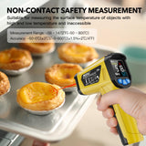 Infrared Thermometer - MESTEK Digital IR Laser Thermometer -58°F~1472°F Heat Temperature Gun with Adjustable Emissivity & Max Value, Non-Contact Surface Thermometer for Cooking, Freezer, Engine, HVAC