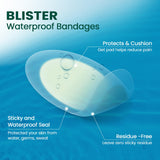 Gel Blister Bandages Blister Pads - Welnove 20t Upgraded Bandages for Wound Care and Blisters - Waterproof Hydrocolloid Bandages for Heel - (Heel Pack)