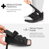 BraceAbility Post-op Shoe for Broken Foot or Toe | Medical/Surgical Walking Boot Cast, Stress Fracture Brace & Orthopedic Sandal with Hard Sole (Small - Female)