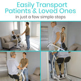 Vive Mobility Sit to Stand Lift Patient Transport Unit for Elderly - Transfer Device for Home Care Use, Disability Aid Product for Adults - Medical Equipment Lift Assist, Caregiver Supplies