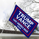 Jayus Donald Trump Vance 2024 Flag 4x6 FT for President Made in USA- Double Sided Trump 2024 Take American Back Flags with 2 Brass Grommets for Outdoor Yard Lawn Banner Sign