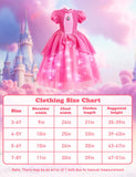 Minetom Princess Dresses for Girls Costume Toys Light up Princess Dress up Clothes for Little Girls Birthday Christmas Gifts Holiday Cosplay Party Outfit 7-8 Years