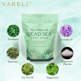 Yareli Tea Tree Oil Foot Soak, Dead Sea Magnesium Bath Salt Flakes with Essential Oils, 3lb