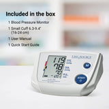 A&D Medical Premium Small Cuff Upper Arm Blood Pressure Monitor (16-24 cm / 6.3-9.4" Range) Home BP Monitor, One-Click Operation, Irregular Heartbeat Detection, Easy to Read LCD Display BP Machine