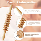 Lymphatic Drainage Massager, 3-in-1 Wood Therapy Massage Tools, Maderoterapia Kit Roller Gua Sha for Back and Muscle Pain Relief, Wood Therapy Tools for Body Shaping, Contouring, Anti-Cellulite