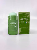 Green Mask Stick for Face, Blackhead Remover with Green Tea Extract, Deep Pore Cleansing, Moisturizing, Skin Brightening for All Skin Types of Men and Women (Pack of 2)