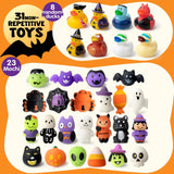 JOYIN Halloween Advent Calendar with Surprise Toys, Holiday CountDown to Halloween with Mochi and Surprise Halloween Themed Rubber Ducks,Halloween Countdown Calendar with s for Halloween Party Favor