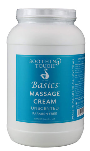 Soothing Touch Basics Massage Cream Unscented, 1 Gallon, 128 Fl Ounce